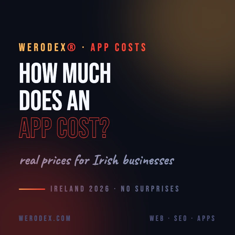 How Much Does It Cost to Build an App in Ireland in 2026 — WERODEX cover art