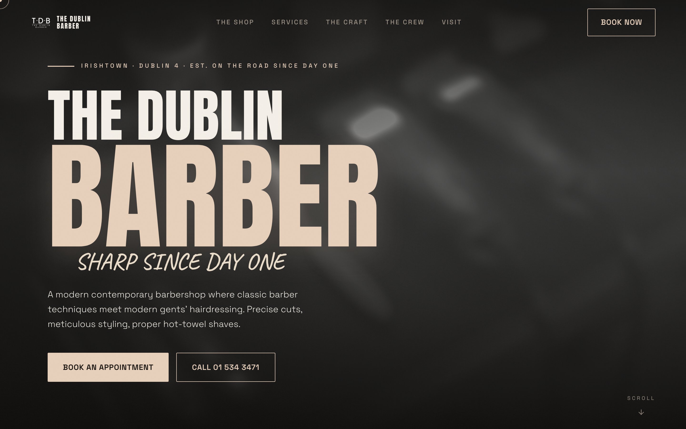 The Dublin Barber website